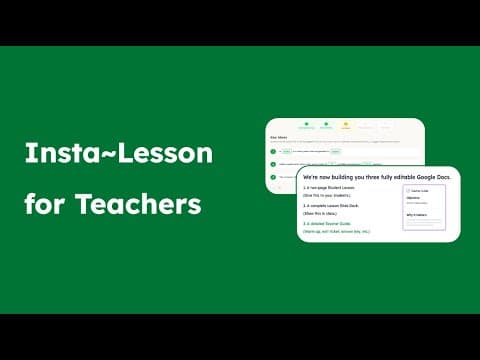How Insta~Lesson Supports Instruction