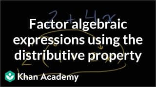 Factoring with the Distributive Property