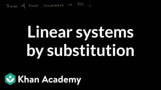 Solving Systems of Equations with Substitution